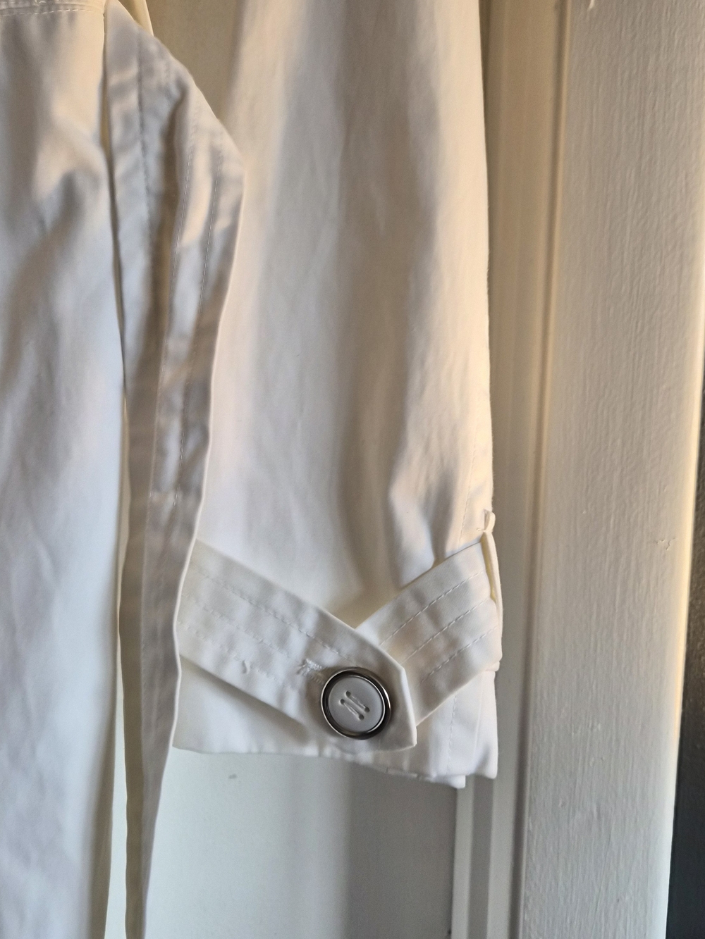 London Fog White Double-Breasted Trench Coat - Picture 2 of 11